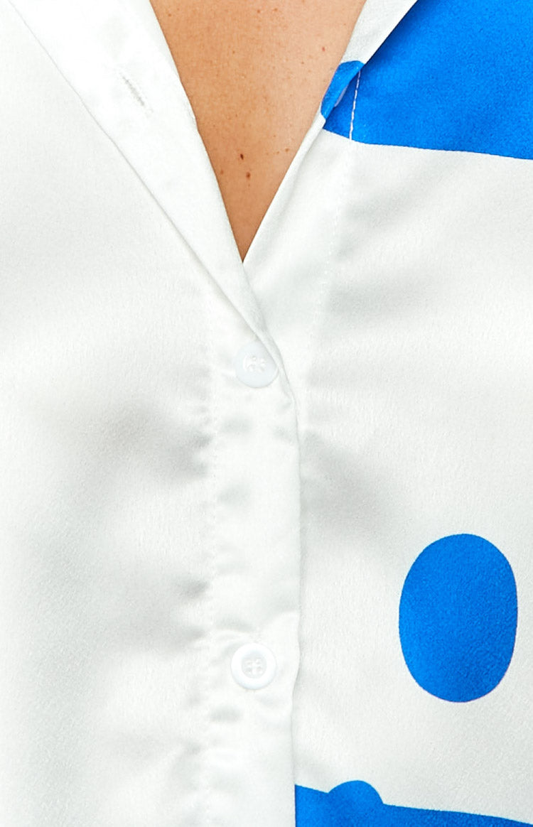 Karren Blue Print Top