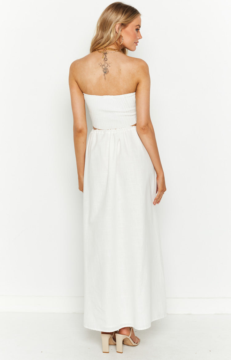 Paisley White Maxi Skirt