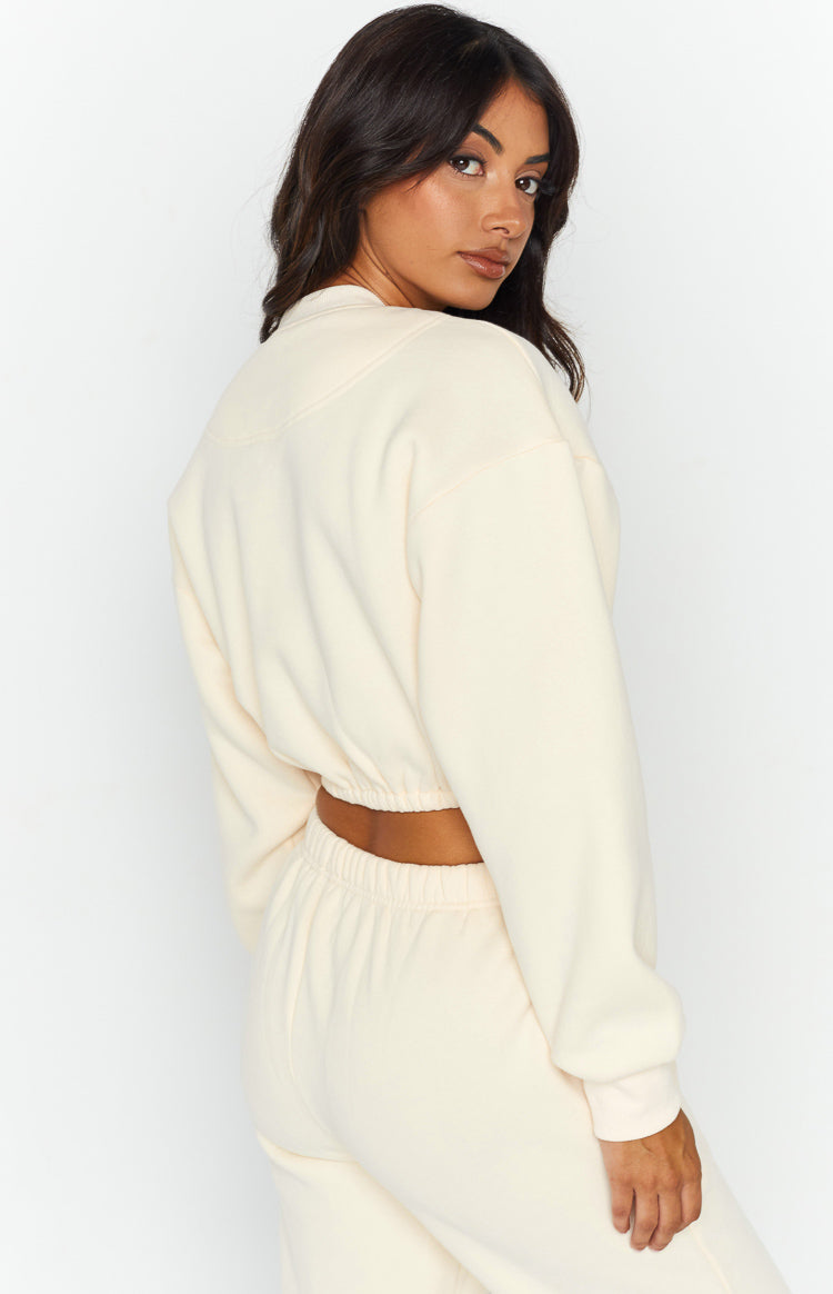 Annie Cream Cropped Sweater
