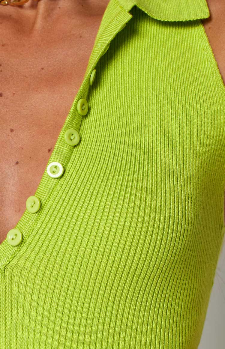 Hazel Collared Mini Dress Green