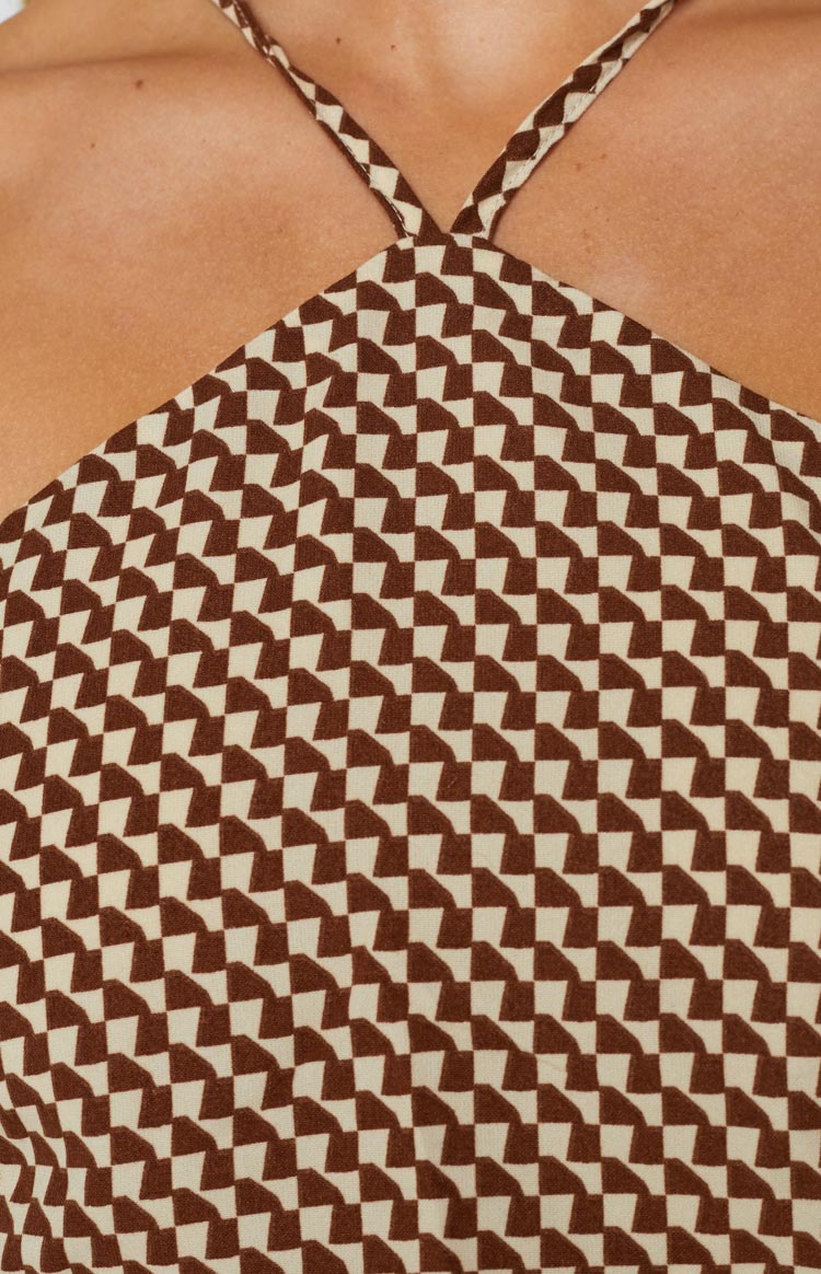Gina Brown Print Halter Top