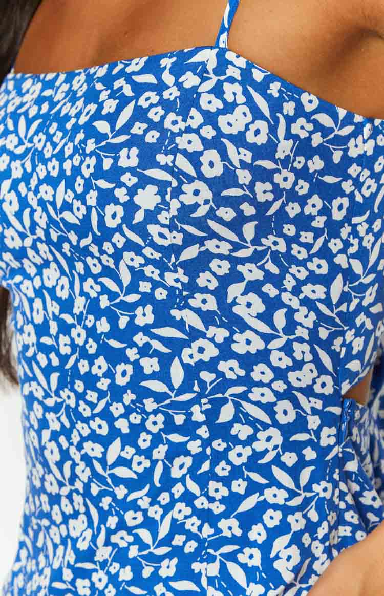 Matilda Blue Floral Midi Dress