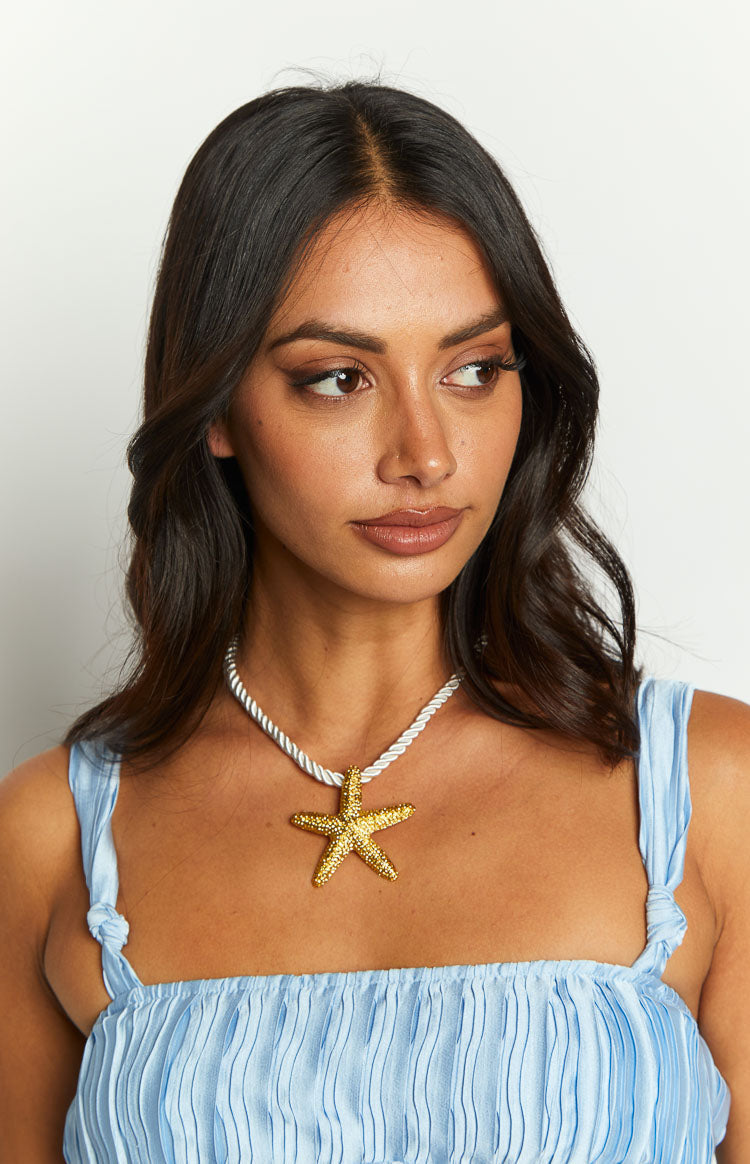 Oceans Jewel Yellow Starfish Pendant Necklace