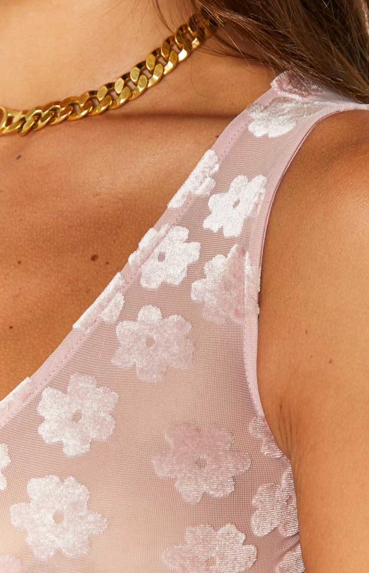 Late Night Pink Tie Top