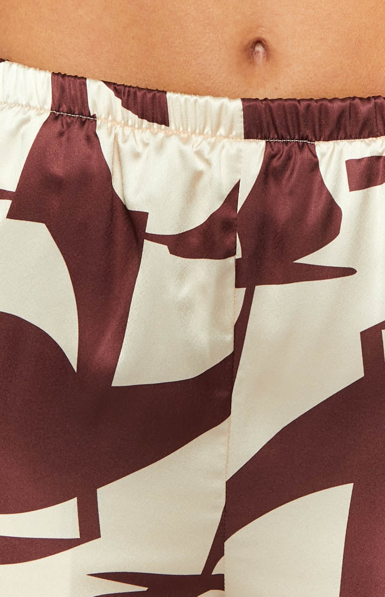 Journee Brown Print Pants