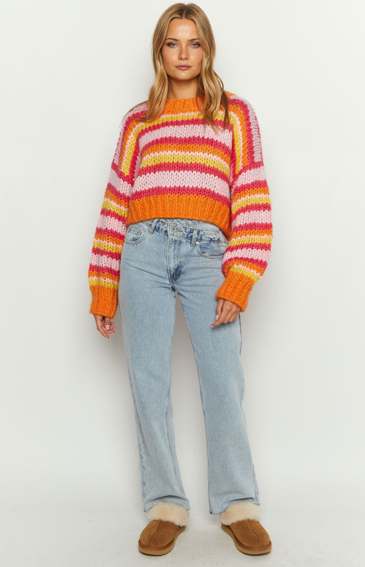 Belmont Pink Stripe Sweater