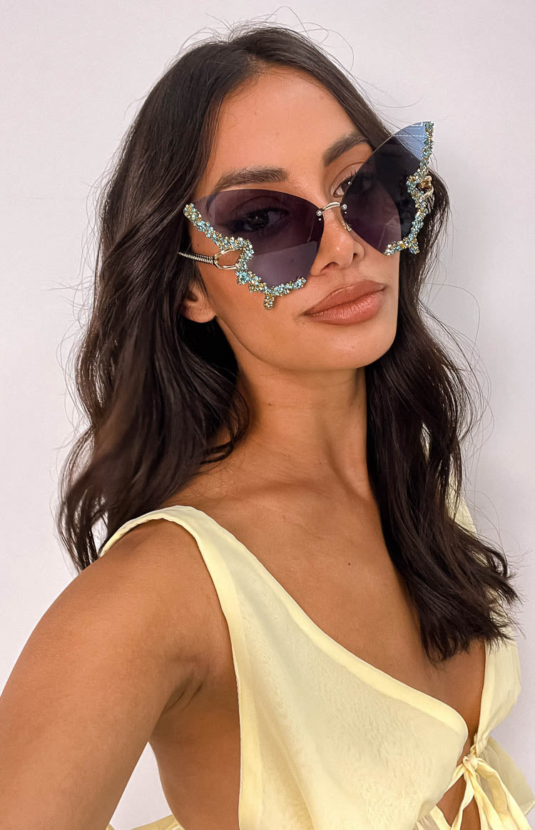 Bodhi Blue Butterfly Sunglasses