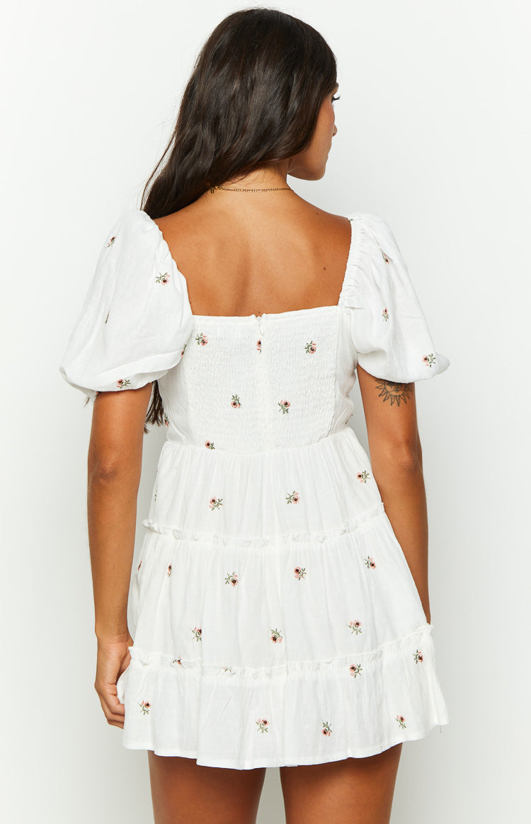 Blossom White Floral Mini Dress