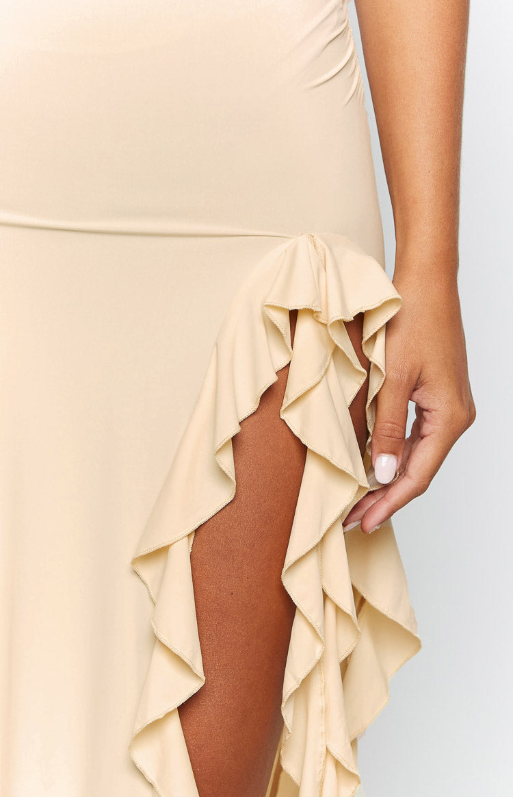 Lioness Rendezvous Canary Strapless Midi Dress