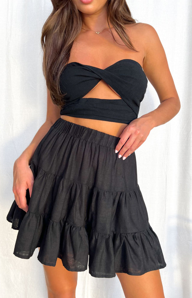 Cassian Black Mini Skirt
