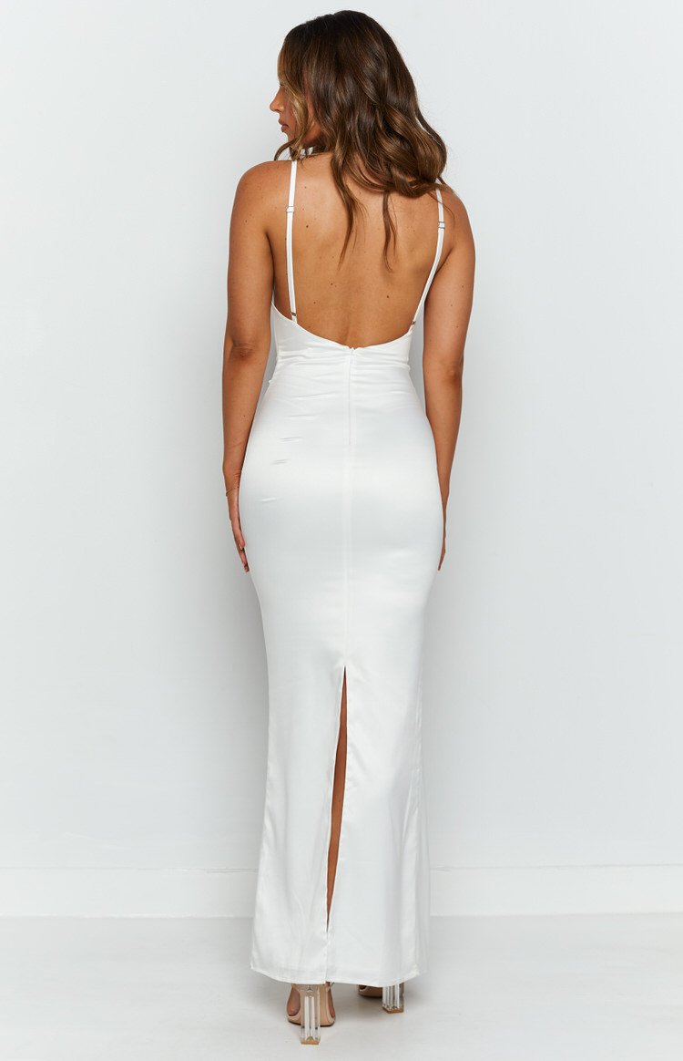 Kissing You Maxi Formal Dress Cream