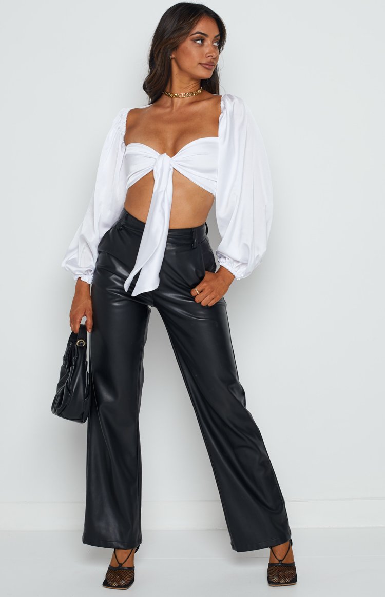 Arianna Blouson Top White