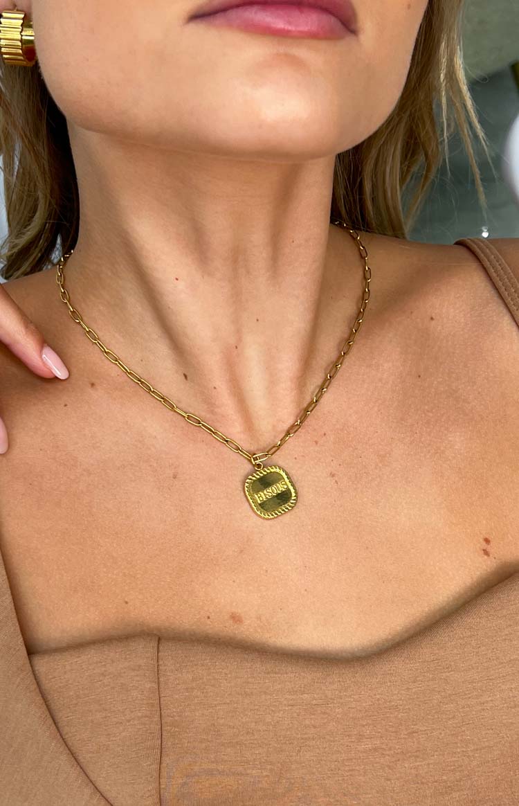 Cendré Bisous Gold Necklace