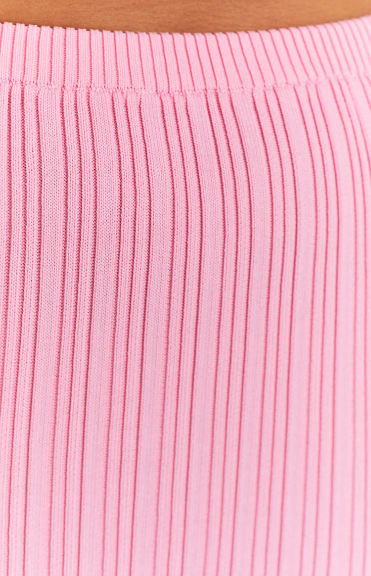 Summertime Pink Knit Maxi Skirt