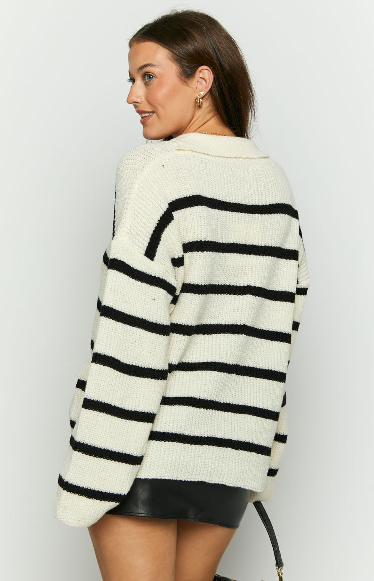 Jolly Black Striped Sweater