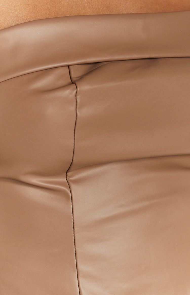 Ellie Brown Strapless PU Mini Dress