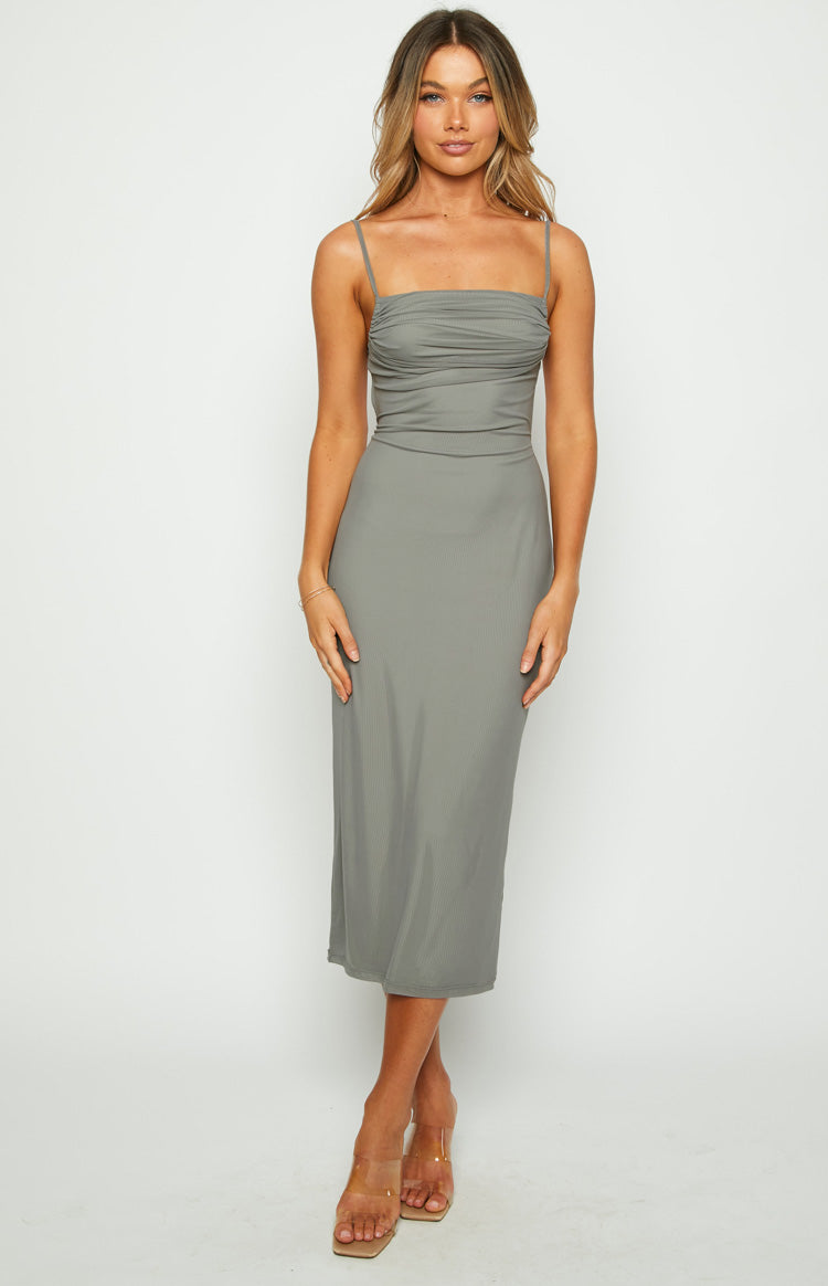 Maree Grey Midi Dress