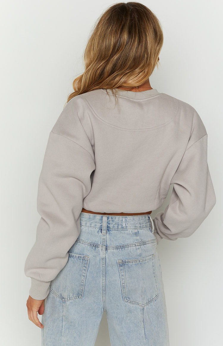 Annie Grey Cropped Sweater