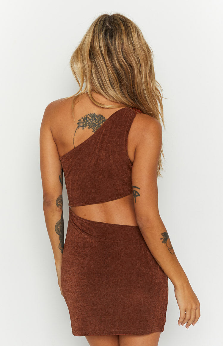 Etta Brown Cut Out Mini Dress