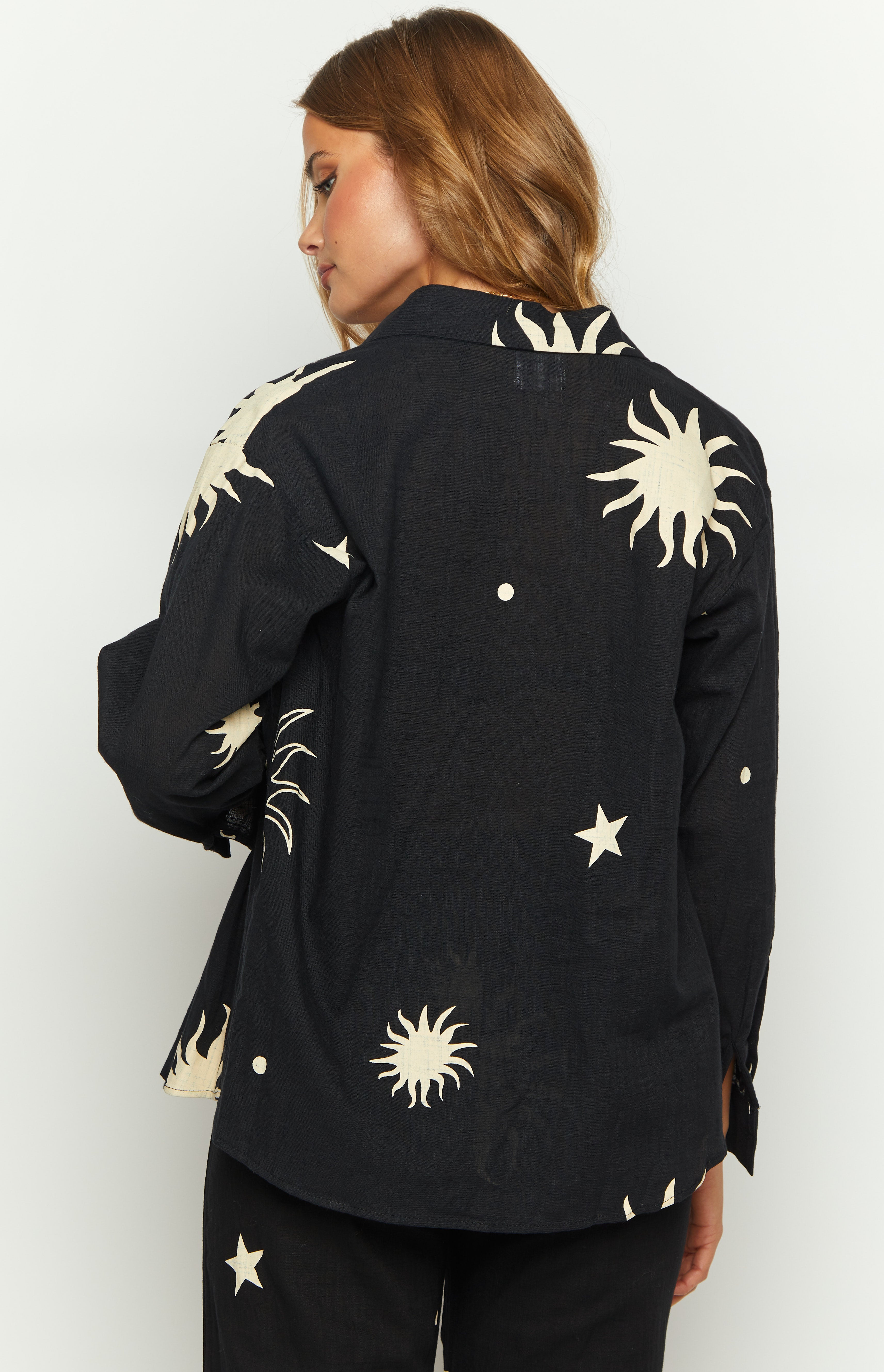Stellar Black Long Sleeve Shirt