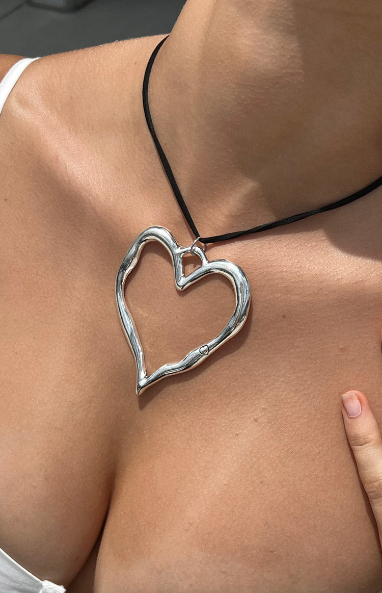 Jaylani Silver Heart Pendant Necklace