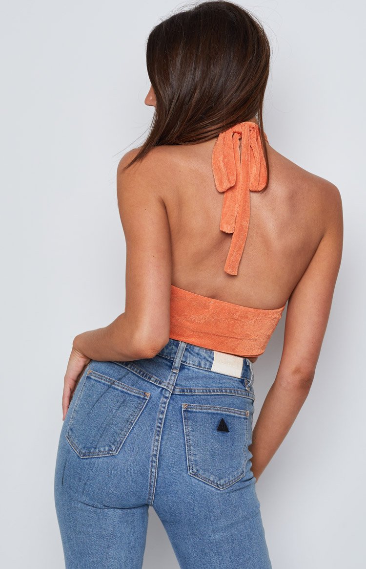 Castel Orange Halter Top