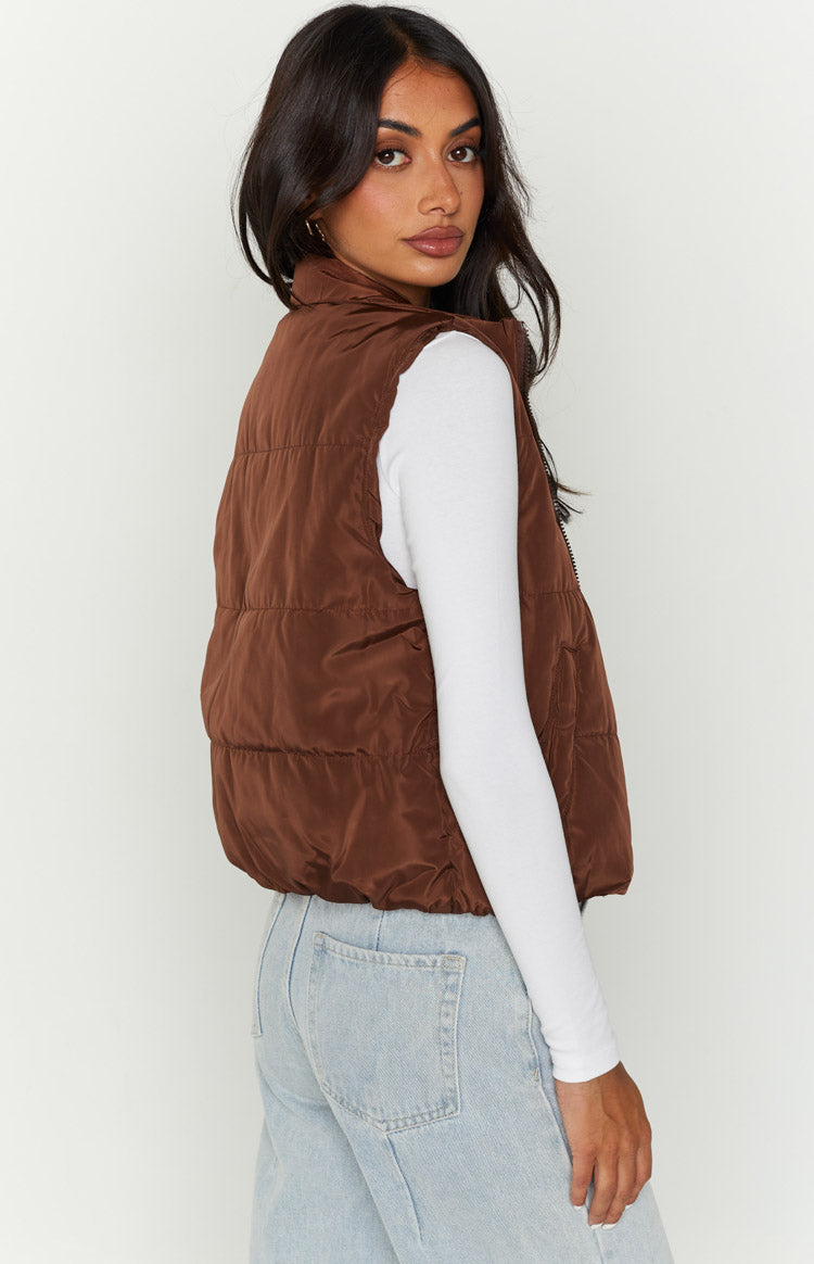 Daya Chocolate Puffer Vest