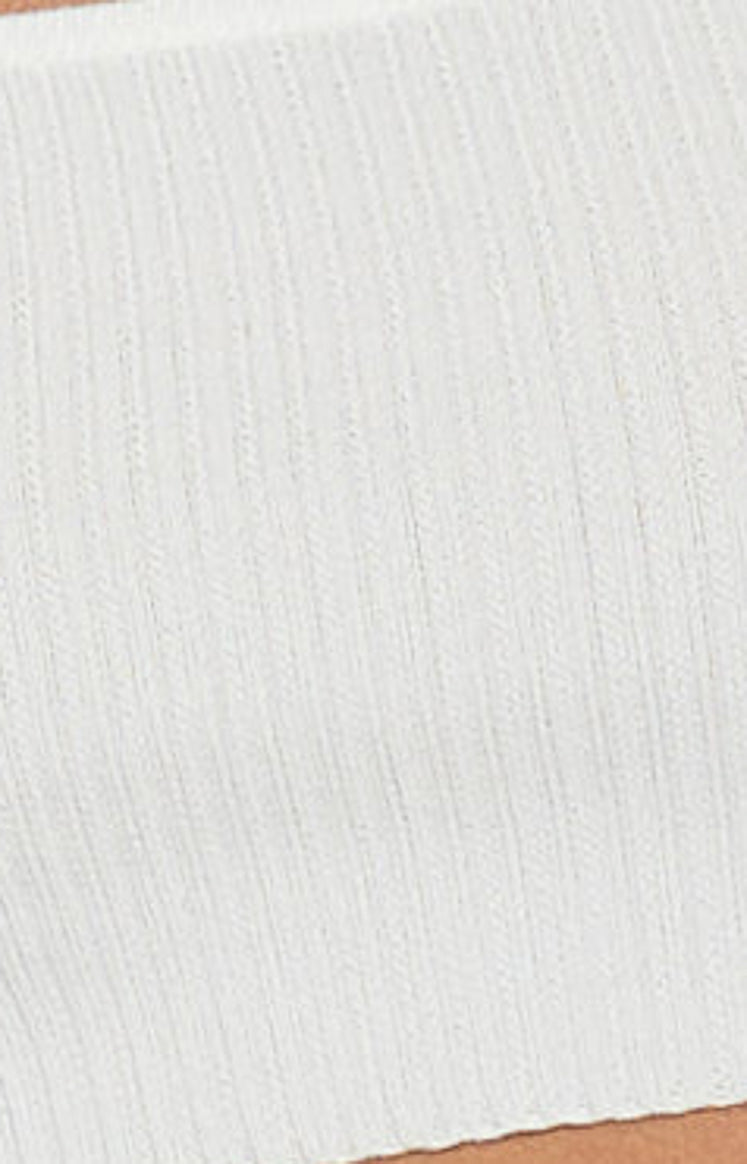 Heartbreak White Knit Crop Top
