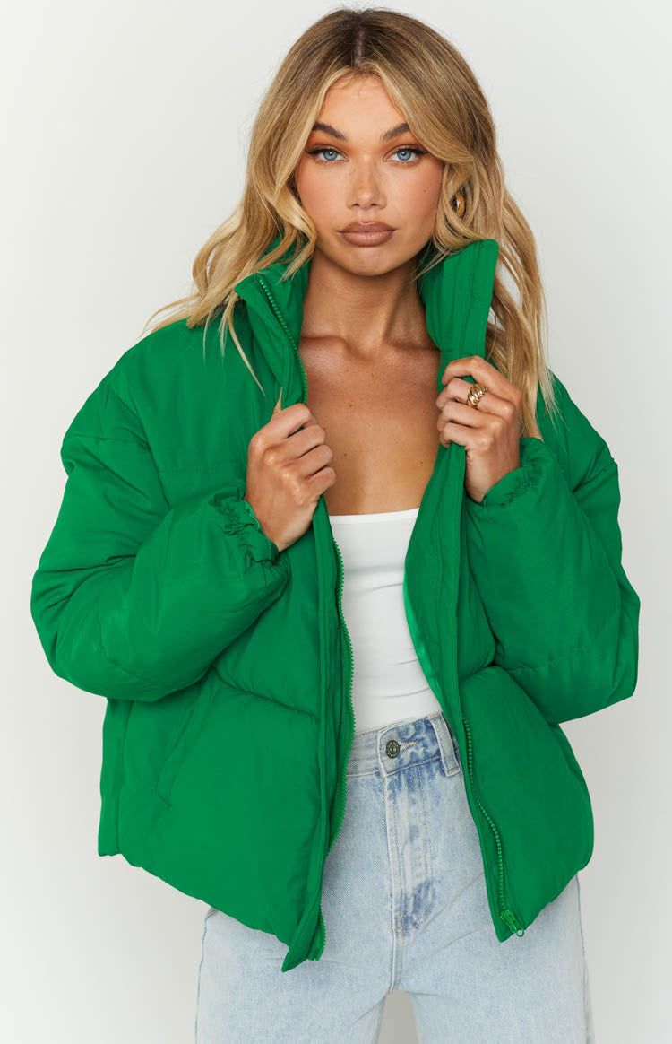 Faye Green Puffer Jacket