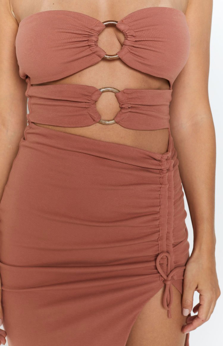 Melody Midi Dress Brown