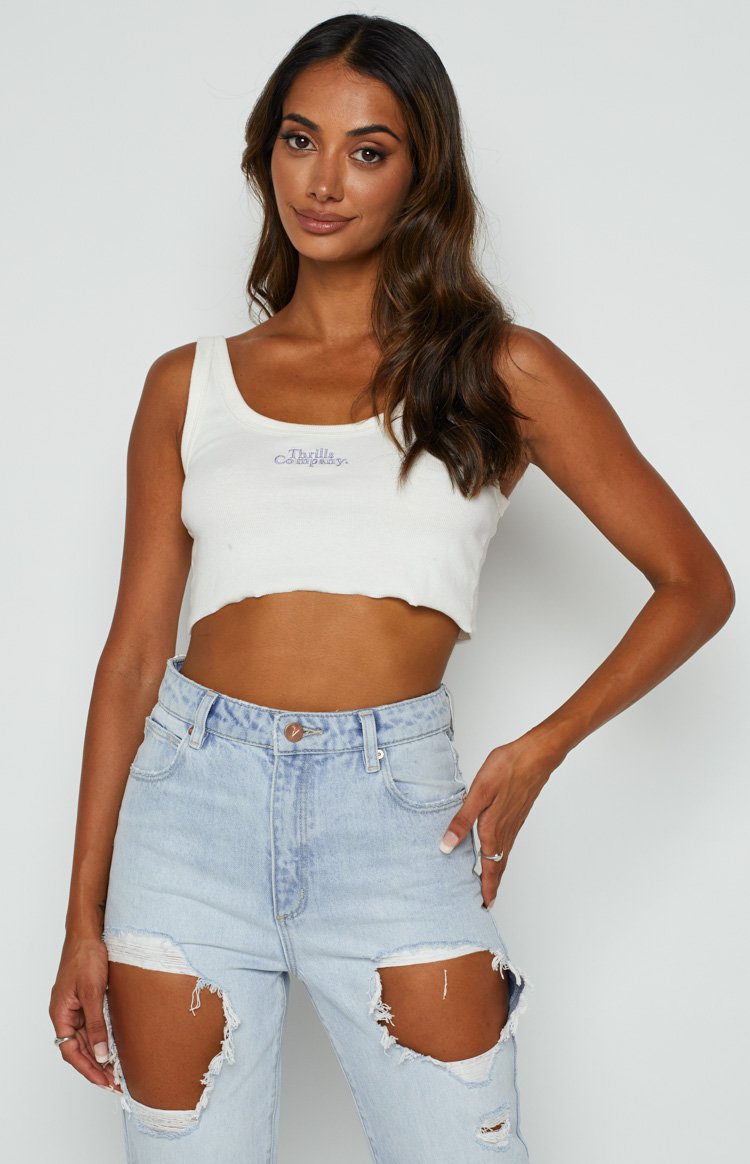 Thrills Contrasting Stack Crop Retro Tank Tofu