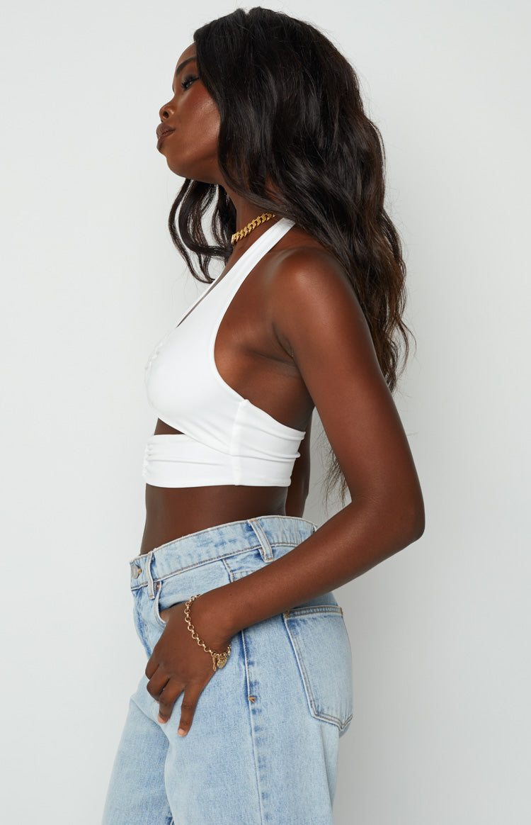 Millie White Halter Top