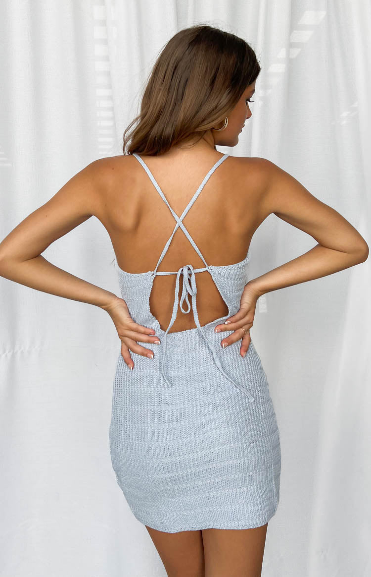 Ember Blue Crochet Mini Dress