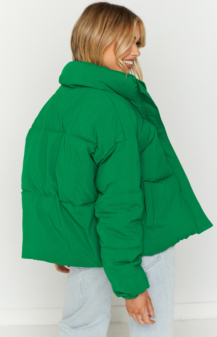 Faye Green Puffer Jacket