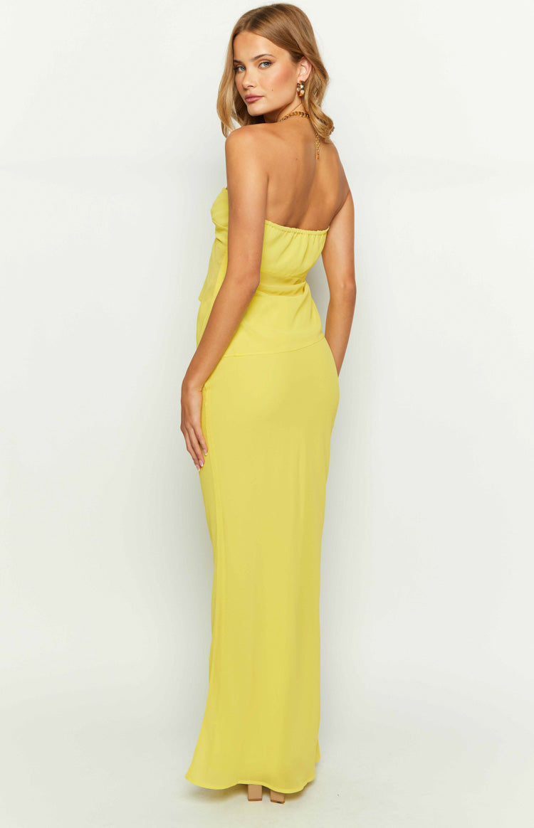 Jacqulin Yellow Midi Skirt