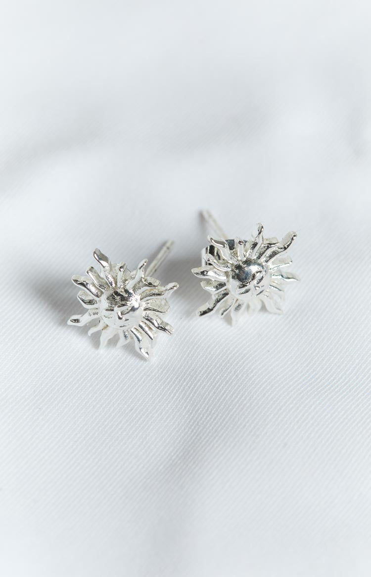 Ataina Silver Sun Earrings
