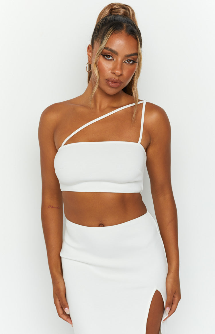 Hunter White Crop Top