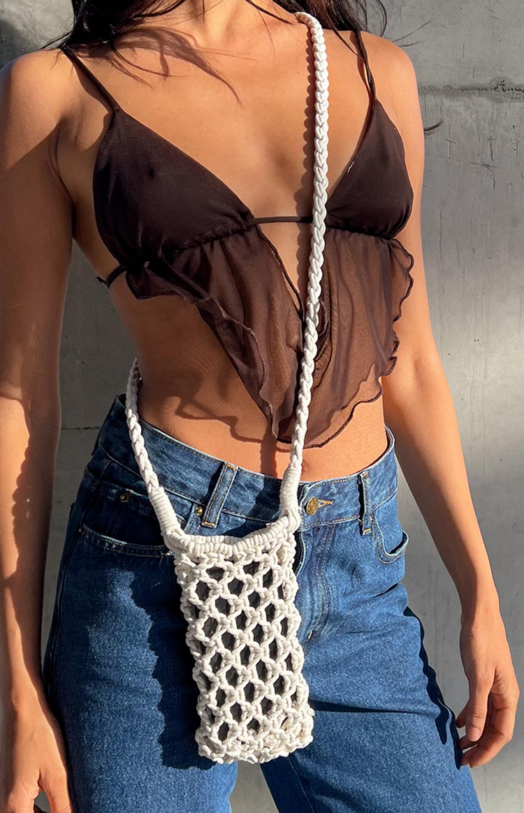 Lex Cream Crossbody Phone Bag