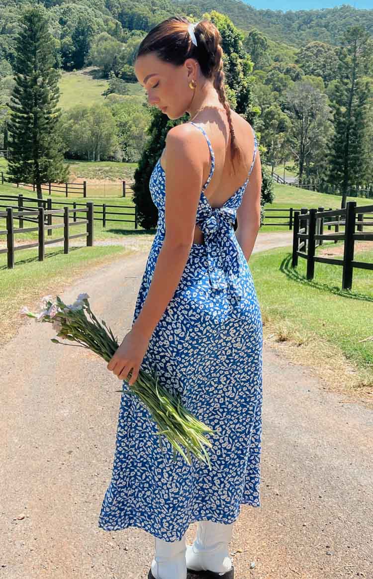 Matilda Blue Floral Midi Dress