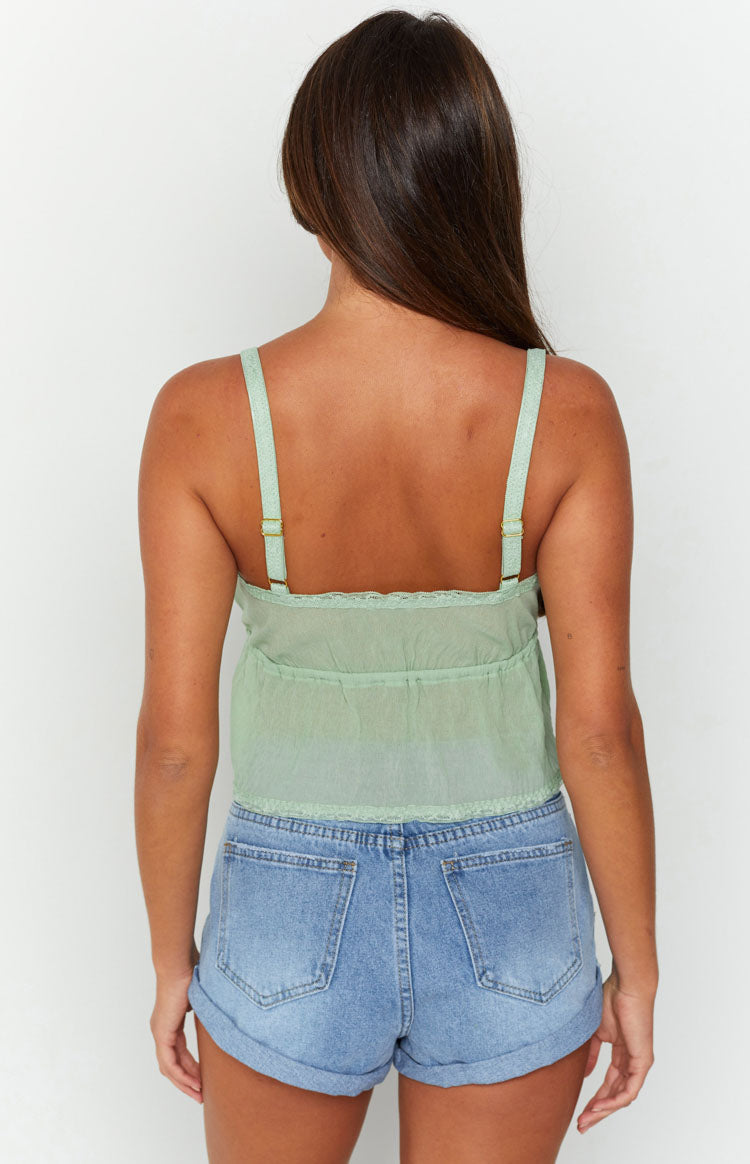 Frankie Green Crop Top
