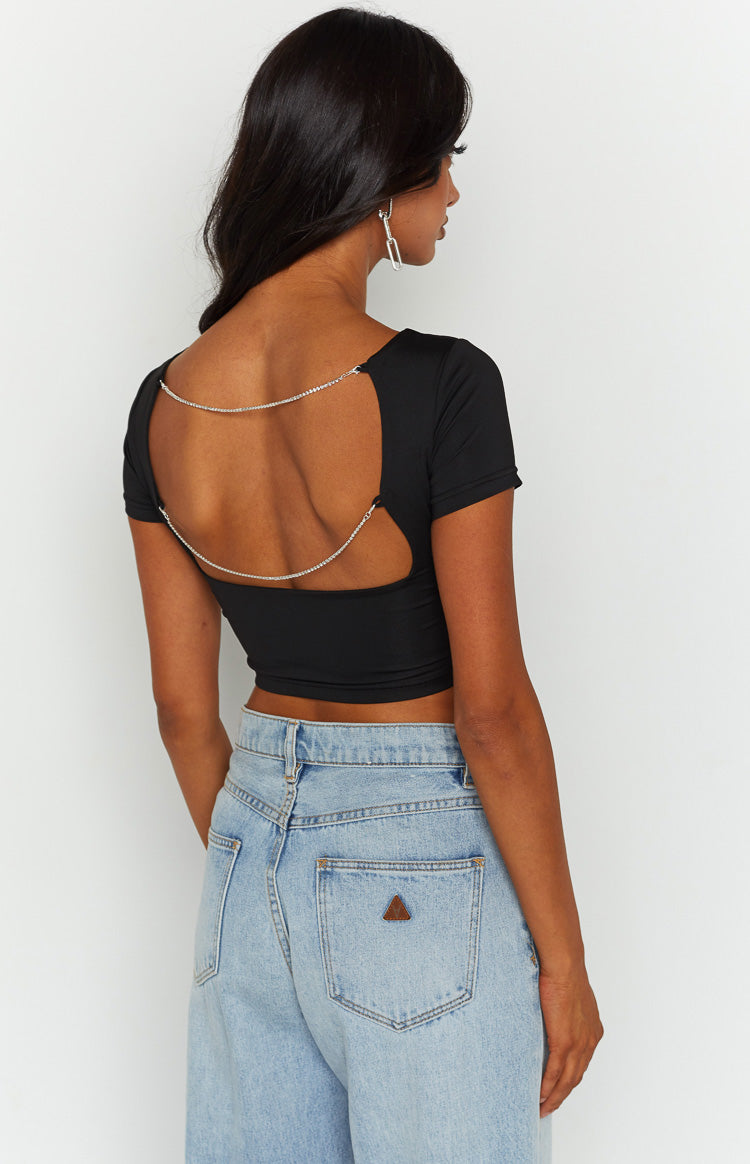 Aubree Black Baby Tee