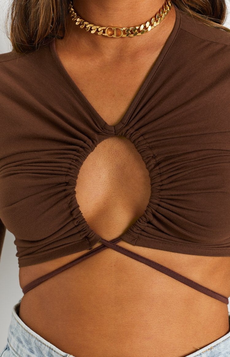 Serena Crop Top Brown