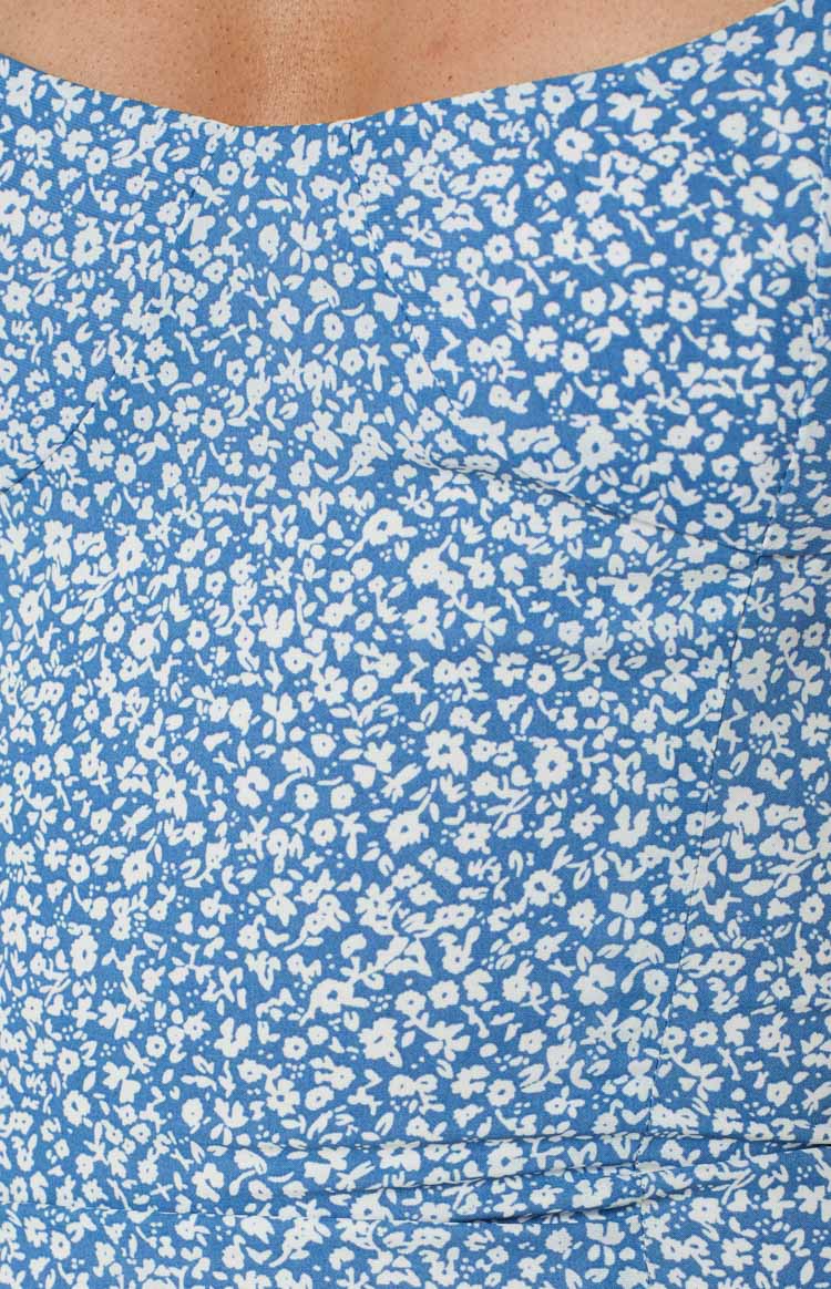 Rihanna Mini Dress Blue Floral