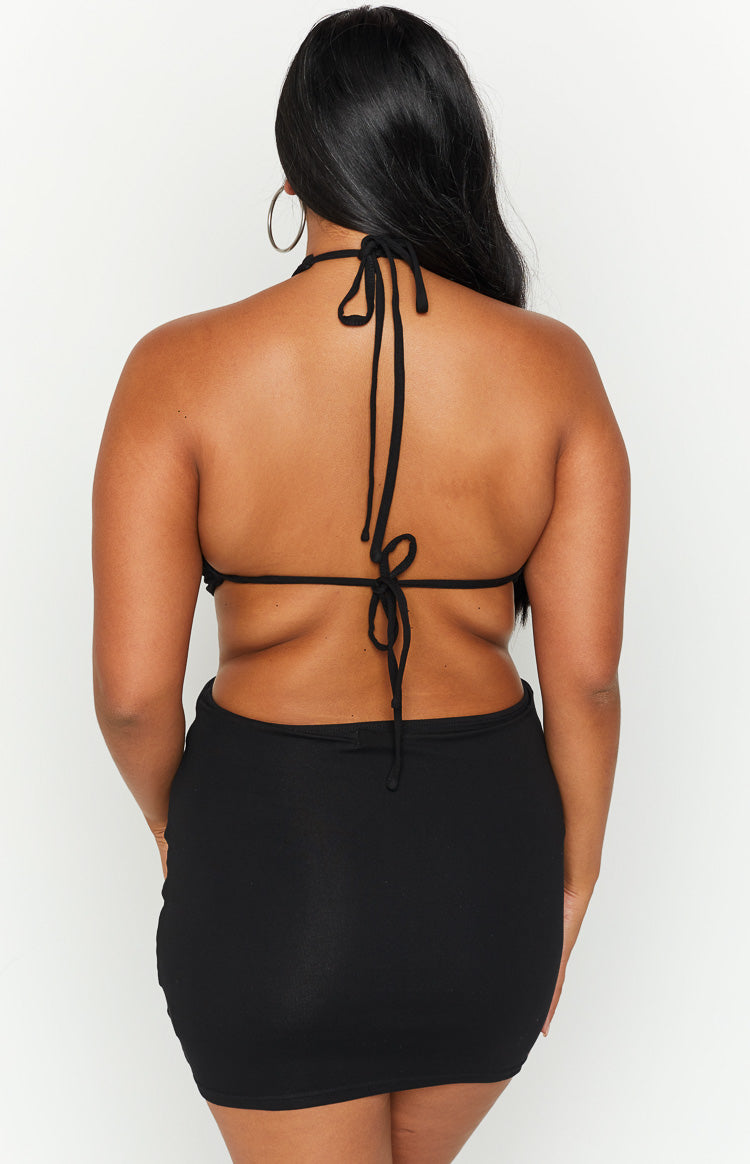 Aubrielle Black Cut Out Mini Dress