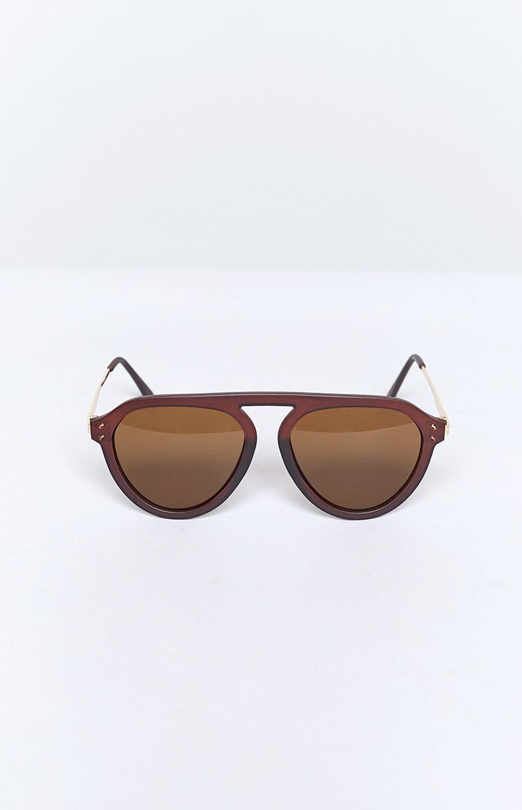 Eclat Zephyr 70's Sunglasses Brown