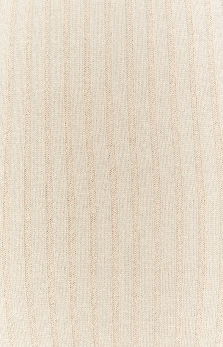 Sixteen Candles Ribbed Mini Skirt Beige