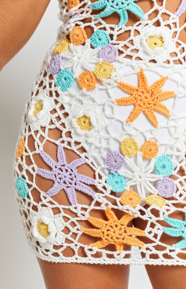 Garden Crochet Dress Rainbow