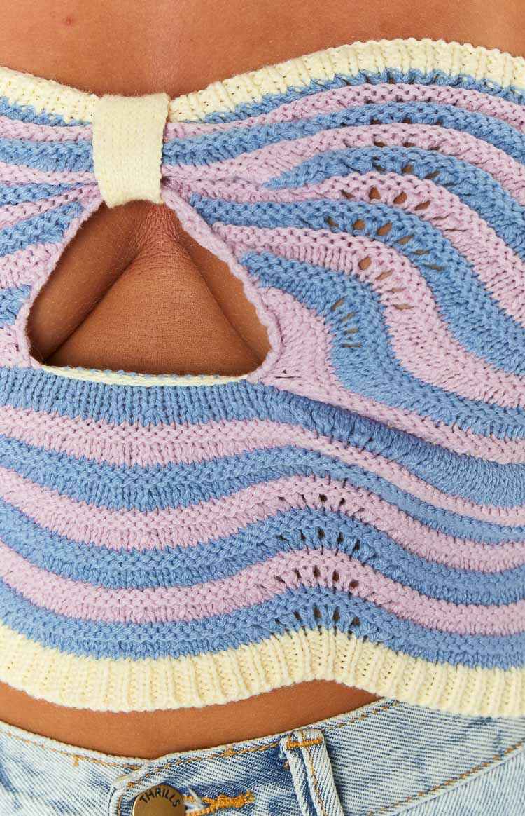 Deni Purple Knit Crop Top