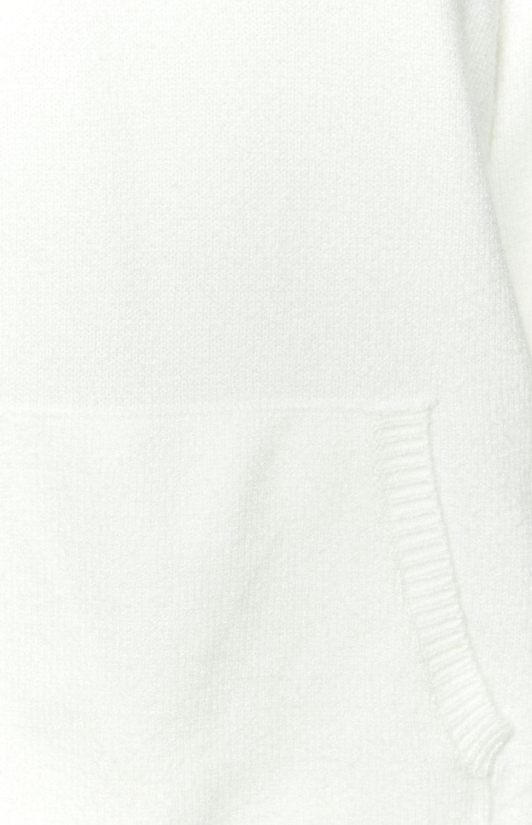 Story of Me White Knitted Hoodie