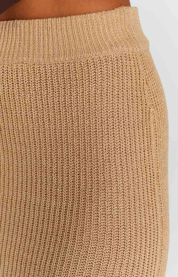 Kemena Neutral Midi Knit Skirt
